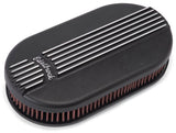 EDELBROCK 41153 Billet Alum. Single Carb A/C - Small Oval- Black