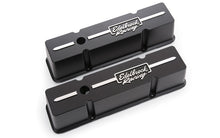 Load image into Gallery viewer, EDELBROCK 41643 Valve Cover Kit Race Series SBC Tall Black