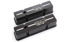 EDELBROCK 41643 Valve Cover Kit Race Series SBC Tall Black