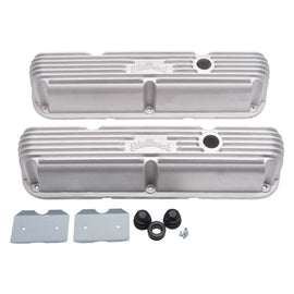 EDELBROCK 41769 Valve Cover Kit Classic Finned SBM LA