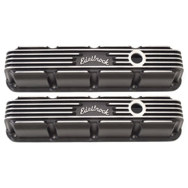 EDELBROCK 41773 SBM Classic Finned V/C's - Black