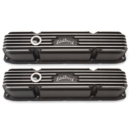 EDELBROCK 41923 BBM Classic Finned V/C's - Black