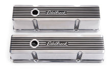 Load image into Gallery viewer, EDELBROCK 4263 Valve Cover Kit Elite II Series SBC Tall