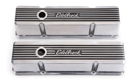 EDELBROCK 4263 Valve Cover Kit Elite II Series SBC Tall