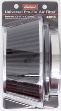 Load image into Gallery viewer, EDELBROCK 43610 Pro-Flo Air Filter Cone 3.70 Tall Black/Chrome