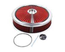 Load image into Gallery viewer, EDELBROCK 43660 Air Cleaner Kit - 14in Dia. Breathable - Red