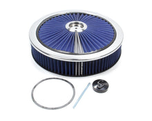 Load image into Gallery viewer, EDELBROCK 43661 Air Cleaner Kit - 14in Dia. Breathable - Blue