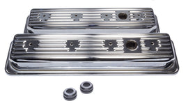 EDELBROCK 4446 SBC Signature Series Valve Cove Set - Chrome