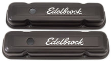 Load image into Gallery viewer, EDELBROCK 4453 Valve Cover Kit Pontiac V8 Signature Series Blk