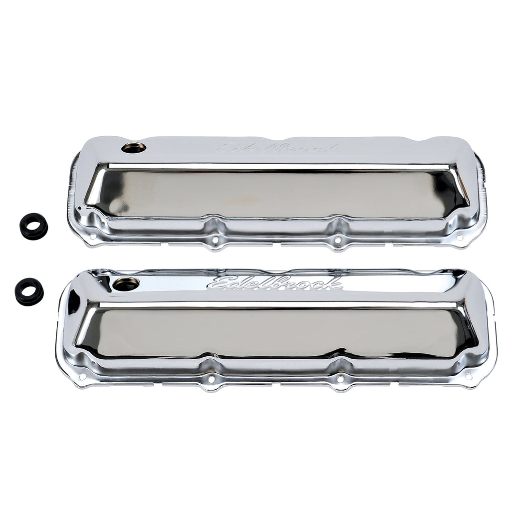 EDELBROCK 4463 Signature Series V/C's - BBF Chrome Steel
