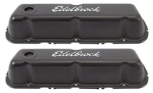 Load image into Gallery viewer, EDELBROCK 4603 Valve Cover Kit SBF Signature Series Black