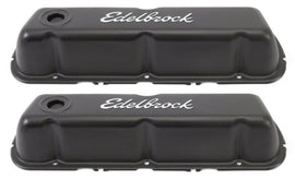 EDELBROCK 4603 Valve Cover Kit SBF Signature Series Black