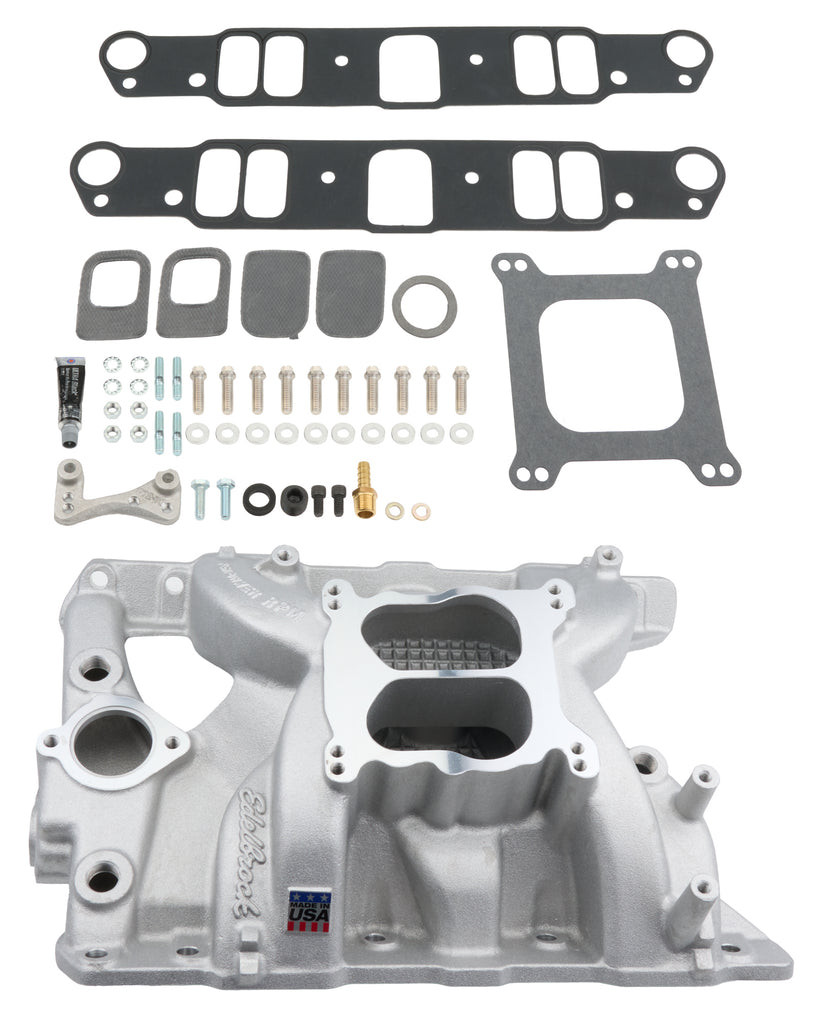 EDELBROCK 7156-KIT Edelbrock Performer RPM Pontiac V8 Intake Manifold Kit (Part #7156-KIT)