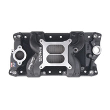 Load image into Gallery viewer, EDELBROCK 75013 SBC Performer RPM A/G Manifold - Black Finish