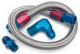 EDELBROCK 8122 22in Braided Fuel Line Kit