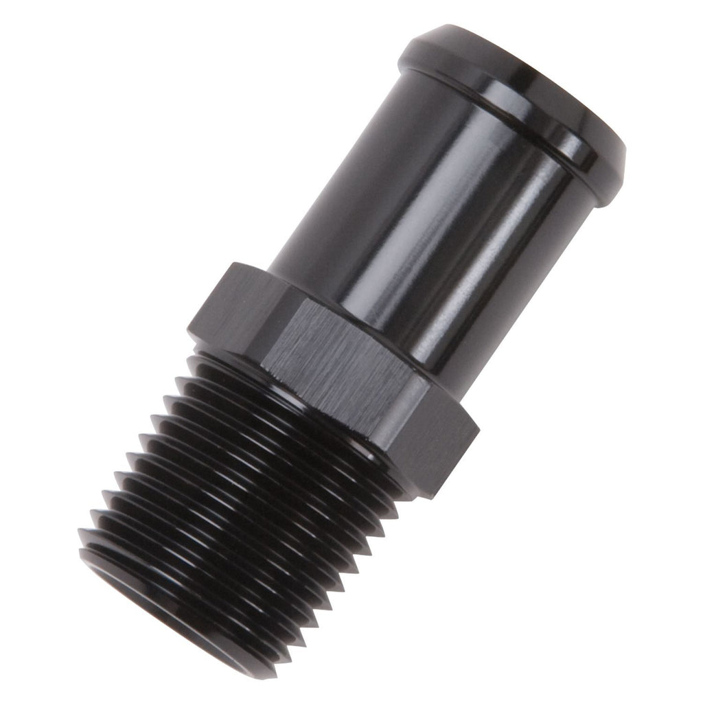 EDELBROCK 8183 Hose End Straight 3/4in Barb to 1/2in NPT Male