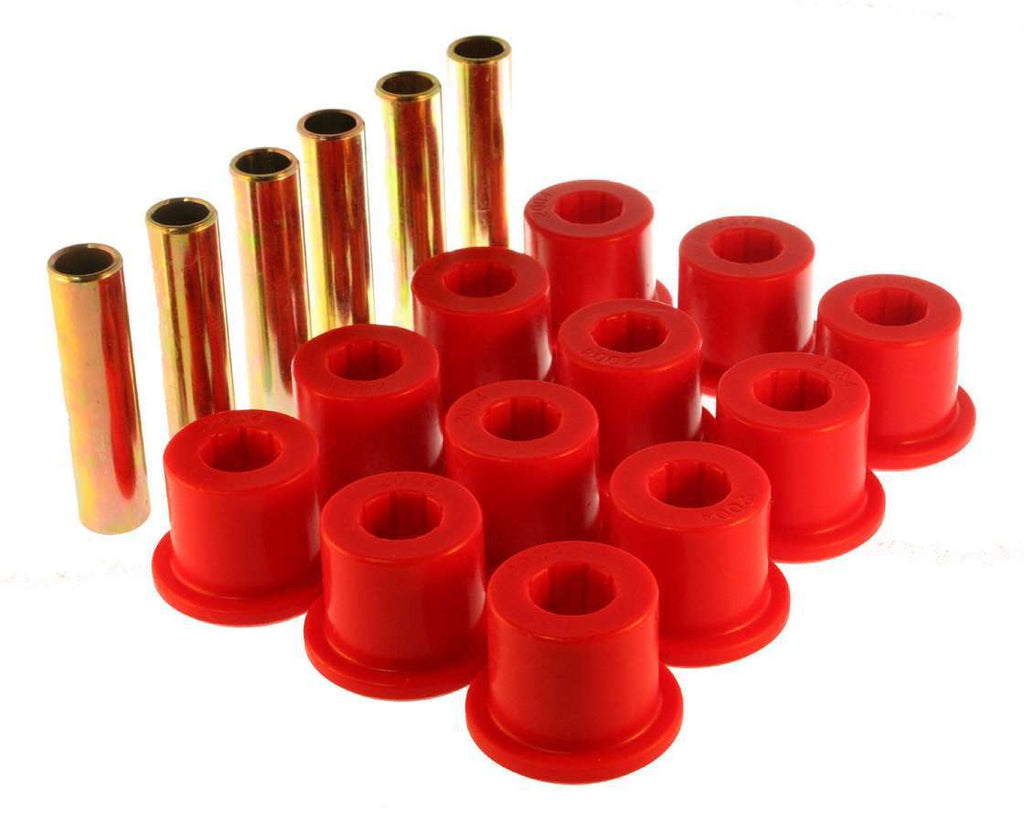 ENERGY SUSPENSION 3-2106R Chevy Rear Spring Bushing Set Red