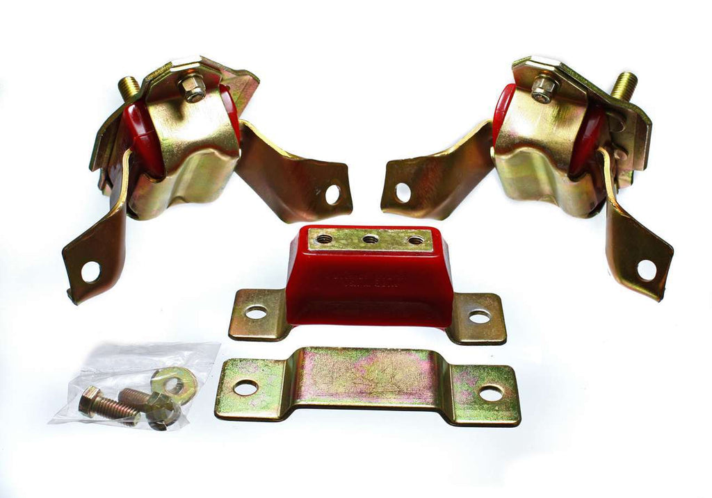 ENERGY SUSPENSION 4-1124R 5.0L Mustang Motor Mounts & Trans- Red