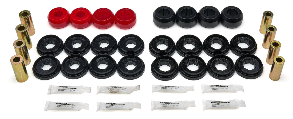ENERGY SUSPENSION 8.3148G ENERGY SUSPENSION Rear Control Arm Bushing Set for Toyota Midsize SUVs (2010-2024) - Polyurethane, Black/Red, Part 8.3148G