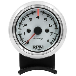 EQUUS E5076 2-1/2 Dia Tachometer 8000 RPM White Dial