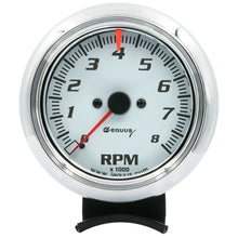 Load image into Gallery viewer, EQUUS E5078 3-3/8 Dia Tachometer 8000 RPM White Dial