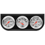 EQUUS E5100 1-1/2 Dia Triple Gauge Set w/Black Panel