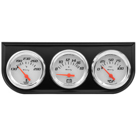 EQUUS E5200 2.0 Dia Triple Gauge Set w/Black Panel