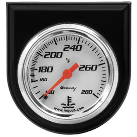 EQUUS E5242 2.0 Dia Water Temp Gauge w/Black Panel