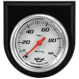 EQUUS E5244 2.0 Dia Oil Pressure Gauge w/Black Panel