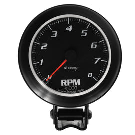 EQUUS E6068 3-3/8 Dia Tachometer 8000 RPM Black Dial