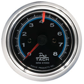 EQUUS E6076 2-1/2 Dia Tachometer 8000 RPM Black Dial