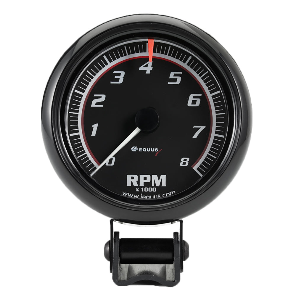 EQUUS E6086 2-1/2 Dia Tachometer 8000 RPM Black Dial
