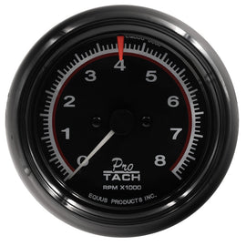 EQUUS E6088 3-3/8 Dia Tachometer 8000 RPM Black Dial