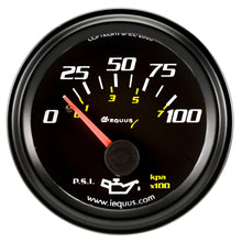 Load image into Gallery viewer, EQUUS E6234 2.0 Dia Oil Pressure Gauge Black  0-100psi