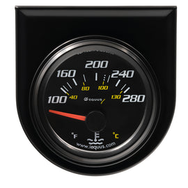 EQUUS E6262 2.0 Dia Water Temp Gauge Black  100-280