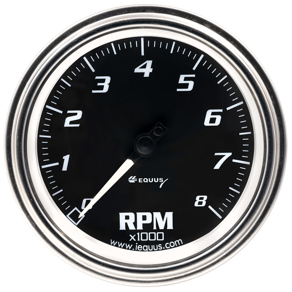 EQUUS E7068 3-3/8 Dia Tachometer 8000 RPM Chrome