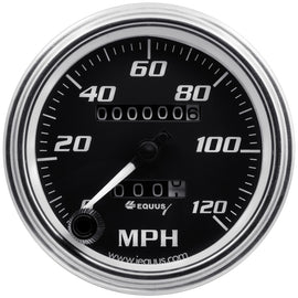 EQUUS E7072 3-3/8 Dia Speedometer 0-120 MPH Chrome Mech