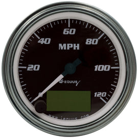 EQUUS E7074 3-3/8 Dia Speedometer 0-120 MPH Chrome Elec