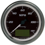 EQUUS E7074 3-3/8 Dia Speedometer 0-120 MPH Chrome Elec