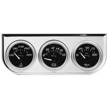Load image into Gallery viewer, EQUUS E7200 2.0 Dia Triple Gauge Set w/Chrome Panel