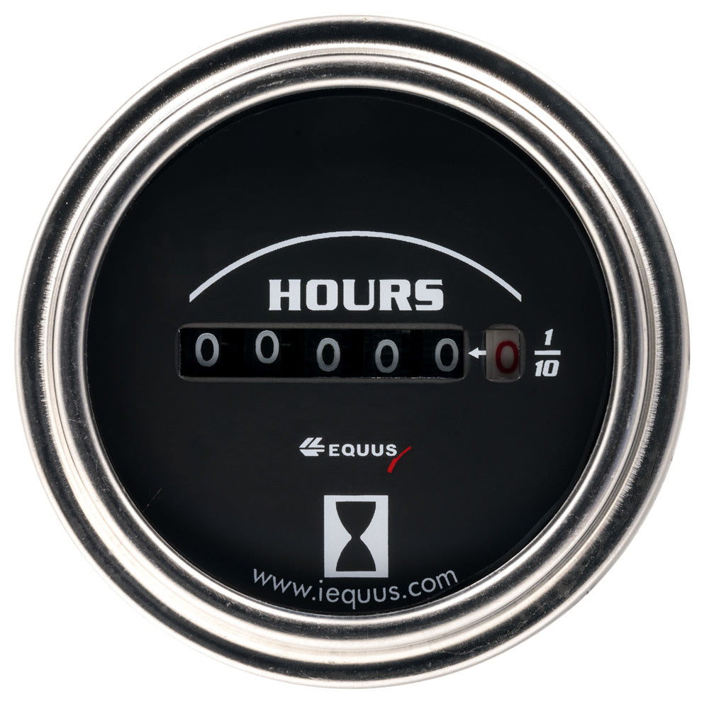 EQUUS E7210 2.0 Dia Hourmeter Gauge Chrome