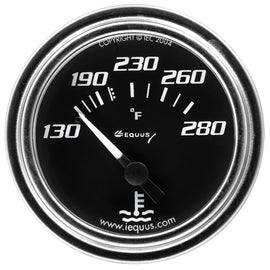 EQUUS E7232 2.0 Dia Water Temp Gauge Chrome  130-280