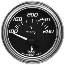 EQUUS E7262 2.0 Dia Water Temp Gauge Chrome  100-280