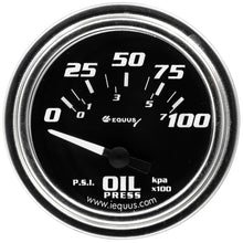 Load image into Gallery viewer, EQUUS E7264 2.0 Dia Oil Pressure Gauge Chrome  0-100psi