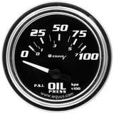 EQUUS E7264 2.0 Dia Oil Pressure Gauge Chrome  0-100psi