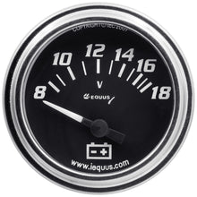 Load image into Gallery viewer, EQUUS E7268 2.0 Dia Voltmeter Gauge Chrome 8-18 Volts