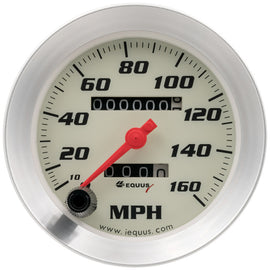 EQUUS E8076 3-3/8 Dia Speedometer 0-160 MPH Silver