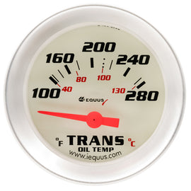 EQUUS E8241 2.0 Dia Trans Temp Gauge Silver  100-280