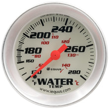 Load image into Gallery viewer, EQUUS E8242 2.0 Dia Water Temp Gauge Silver  130-280