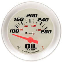Load image into Gallery viewer, EQUUS E8243 2.0 Dia Oil Temp Gauge Silver  100-280